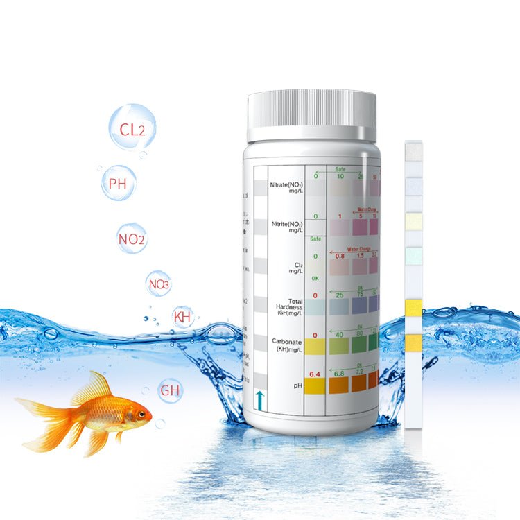  Ciano 6 in 1 Aquarium Water Test Strips 300 Tests, Fish Tank  Water Levels Test : Pet Supplies