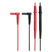 Red and black test leads by Sanwa with right angle plugs and needle probes.